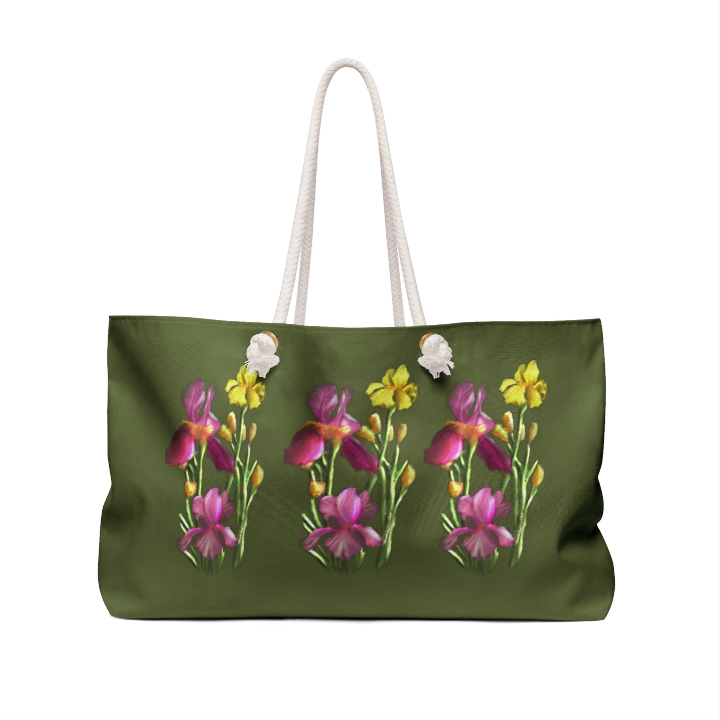 Weekender Bag - Hanson's Iris in Green