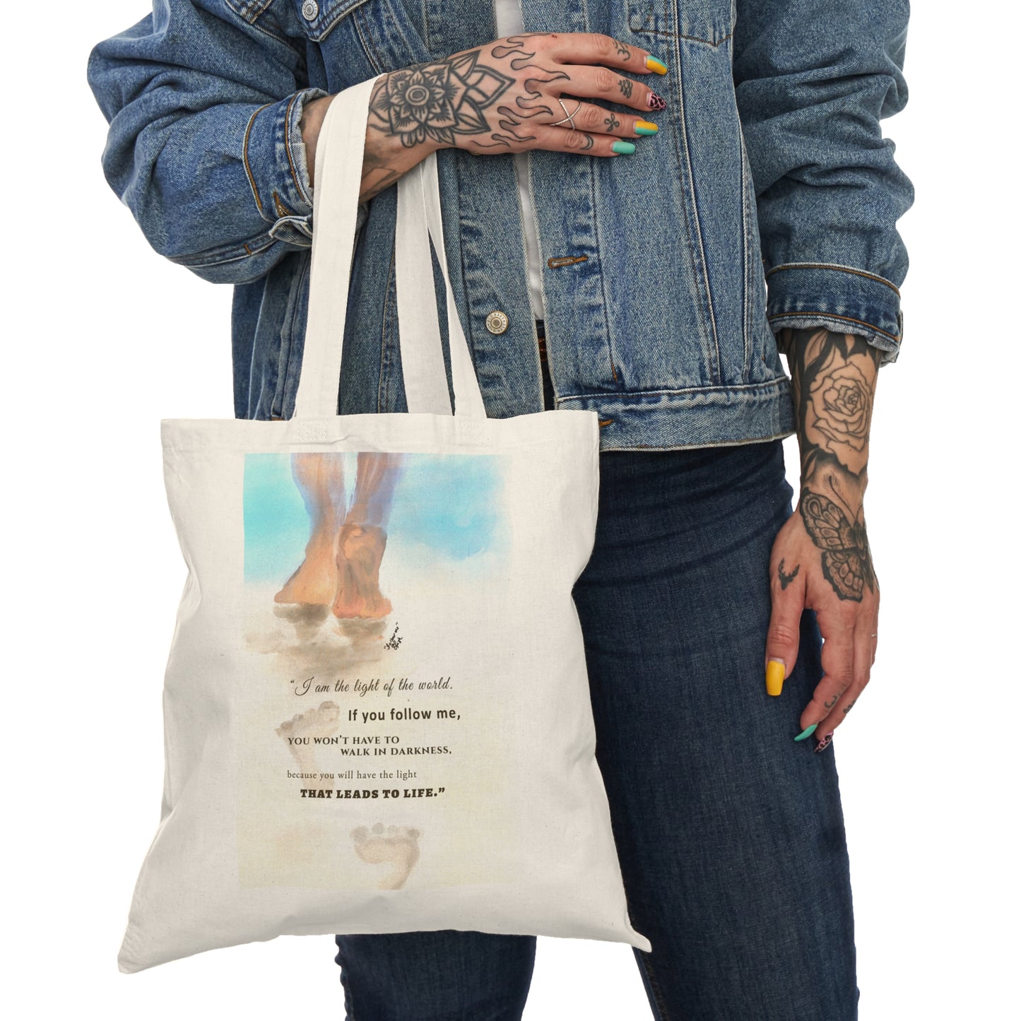 Natural Tote Bag - Follow Me