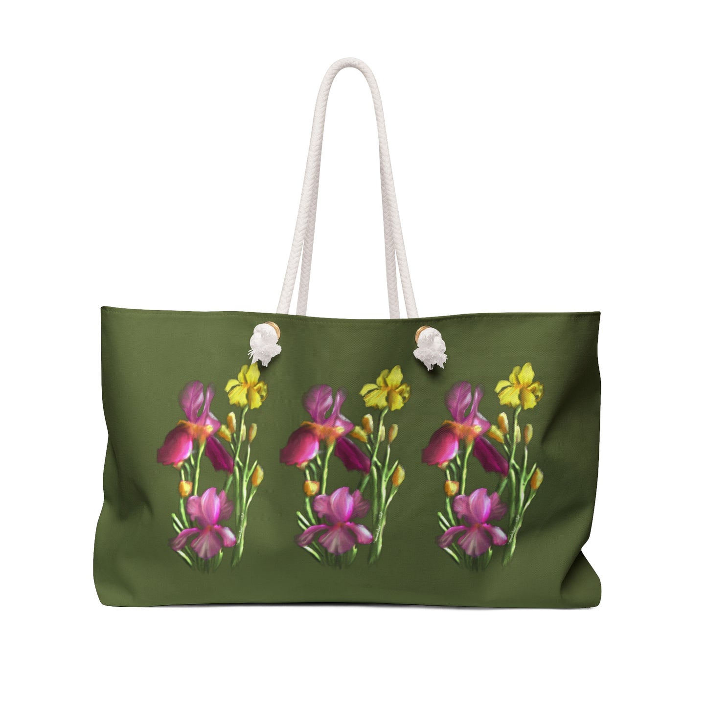 Weekender Bag - Hanson's Iris in Green