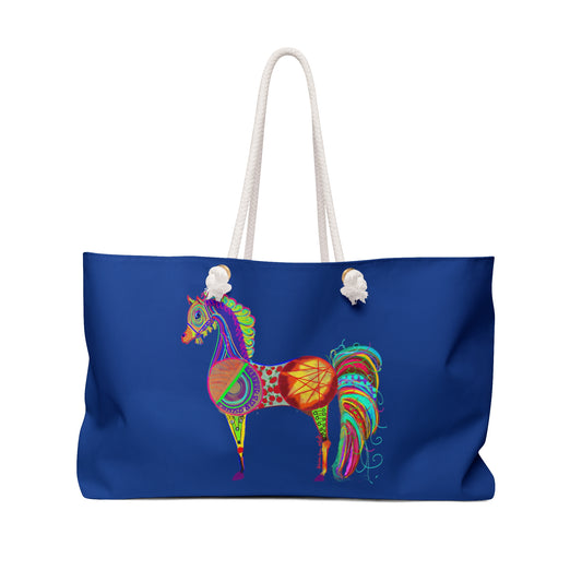 Copy of Rainbow Horse in Turquoise Weekender Bag