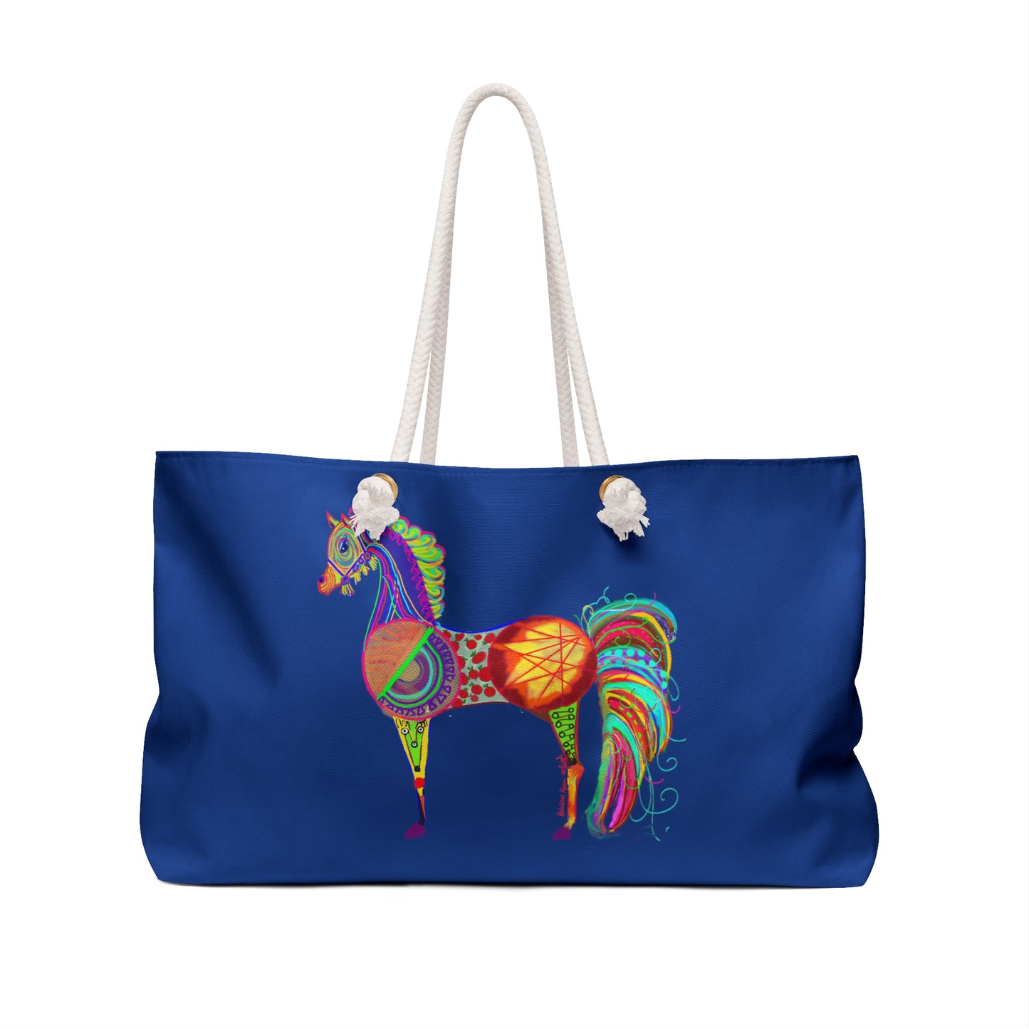 Copy of Rainbow Horse in Turquoise Weekender Bag